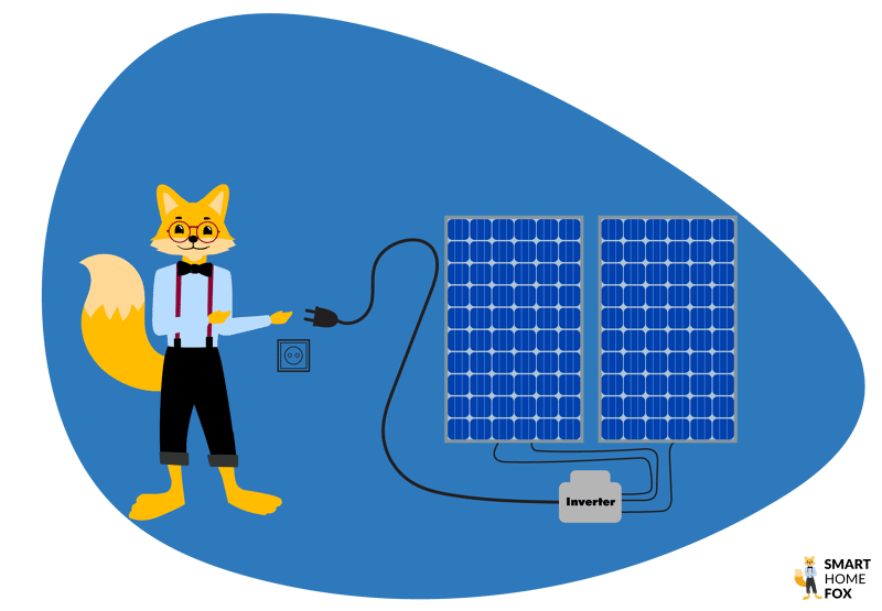 Der Smart-Home-Fox-Experte erklärt die Funktionsweise des Wechselrichters (Inverter) im Zusammenhang mit einem Solarmodul.